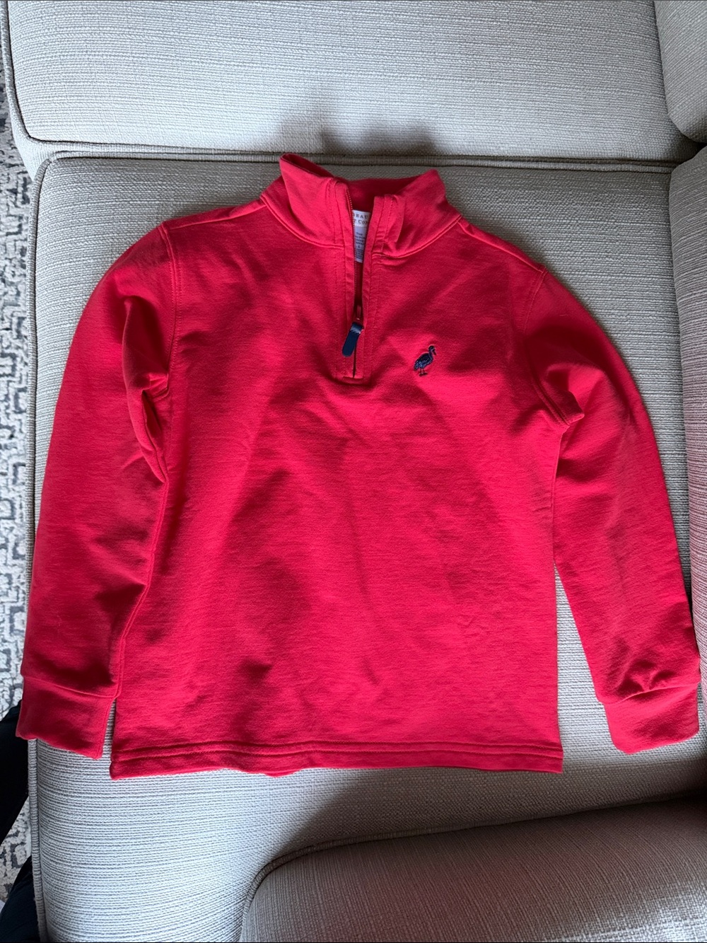 The Beaufort Bonnet Co Hayward 1/2 zip Red Pullover size 5